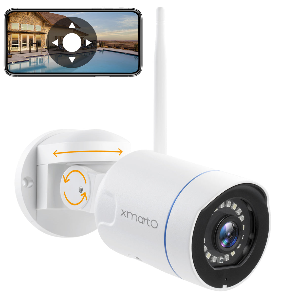 Auto-Track Camera] XMARTO 5MP Auto-Track PTZ Wireless Security Camera  System, 8CH 5MP NVR with 4X PTZ WiFi Security Camera 通販