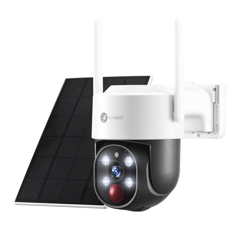 XMARTO Solar-Powered Wire-Free Home PTZ Security Camera Wireless