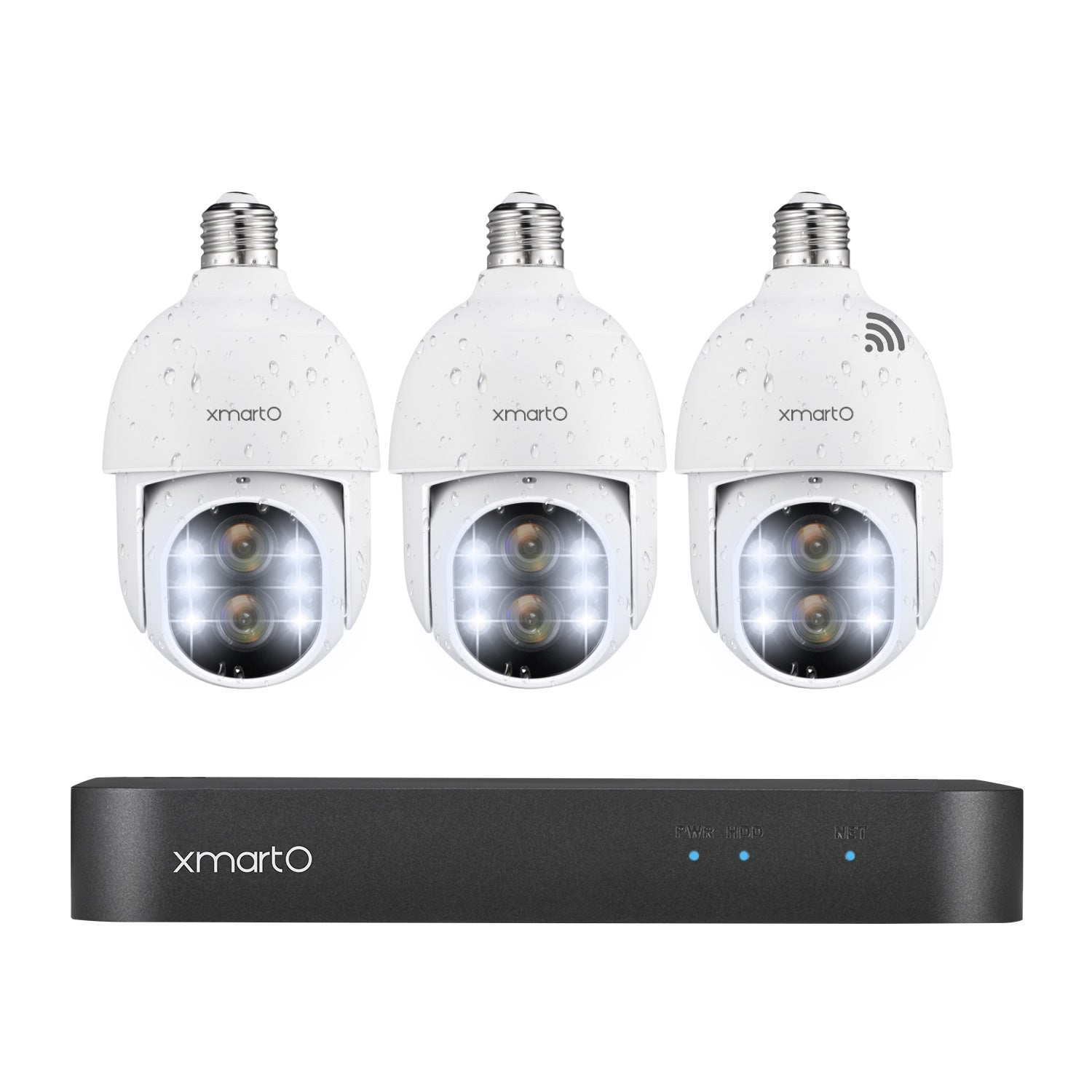 xmartO Dual-Lens 10X Zoom Light Bulb Security Camera System