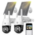 xmartO 4MP QHD Wireless PTZ Solar Security Camera Outdoor/Indoor for Homes, WiFi 6 5G Dual Band, Wire-Free Easy Installation, No Monthly Fee (Wall/Ceiling/Corner/Tree/Pole Mount, SDK4034 2-Pack)