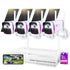 xmartO Solar Security Cameras Wireless Outdoor, WiFi6 NVR with 500GB HDD, 4 PCs 4MP QHD Home Security Camera System with 10CH Expandable NVR, Keeps Videos of Past 12 Months, All-Weather Solar Charge