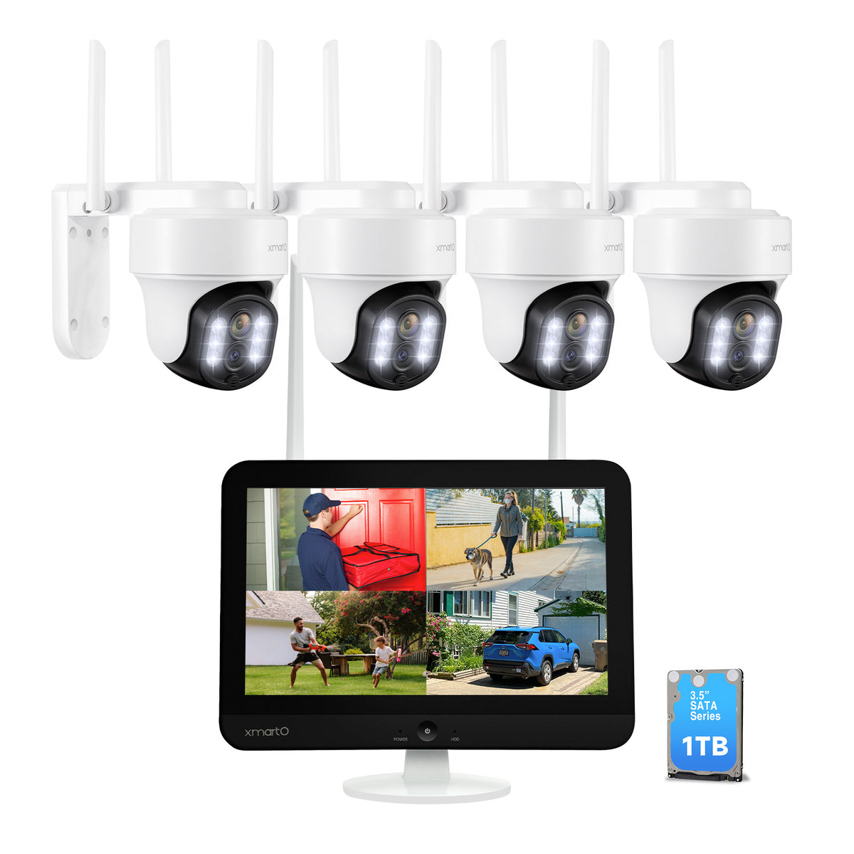 [WiFi 6 & 10X Zoom] XMARTO Wireless PTZ Security Camera System Outdoor ...