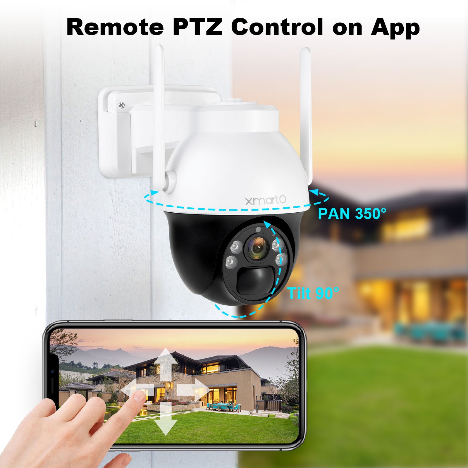 XMARTO 100% Wire-Free Solar Home Security Camera System Wireless, 4-Se –  XMARTO HOME SECURITY