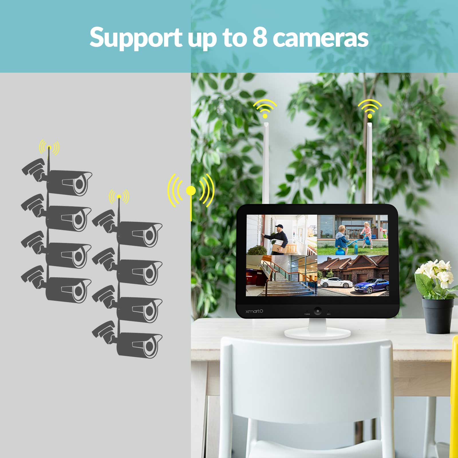 XMARTO 10CH H.265+ 4K Ultra HD Network Digital Video Recorder NVR with