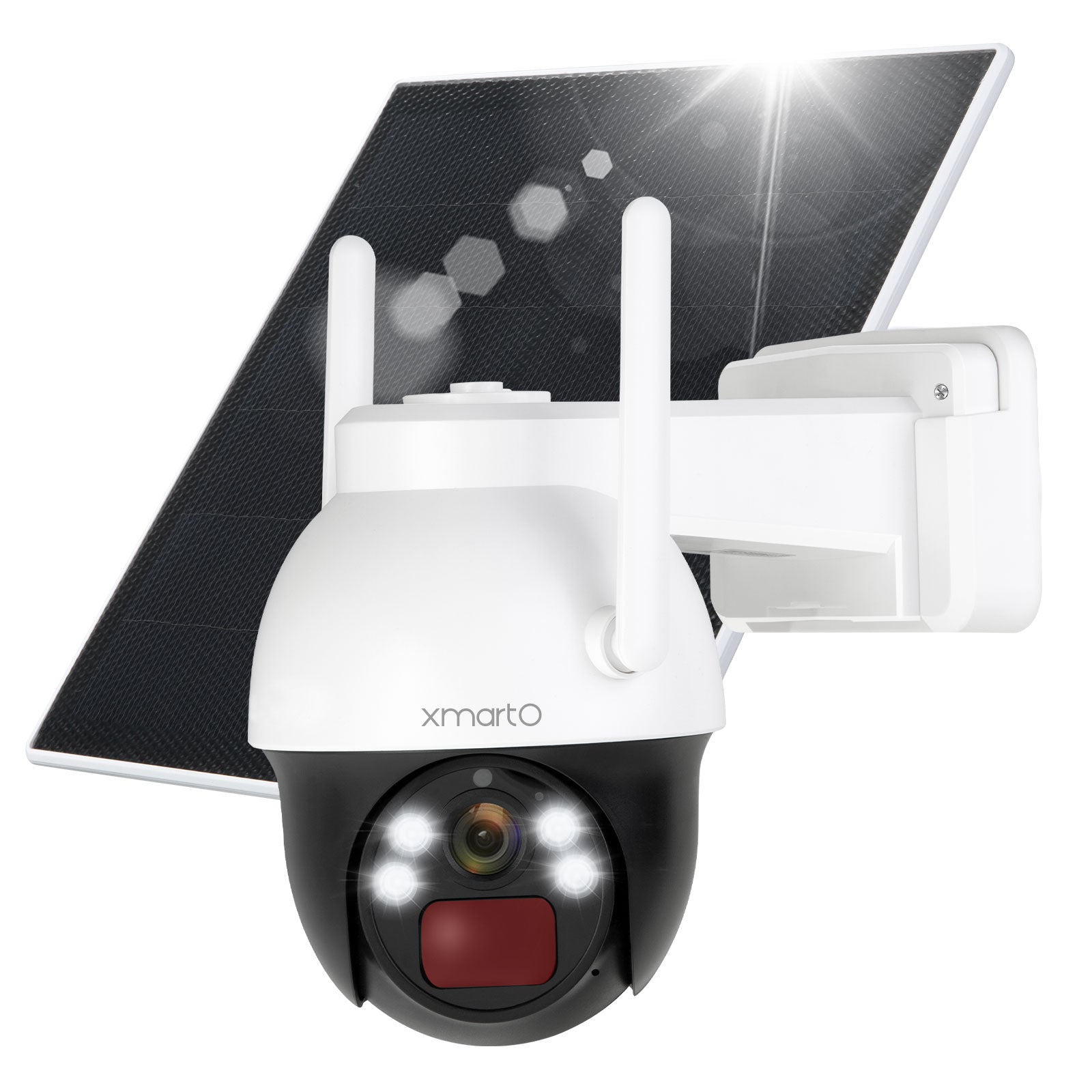[Energía solar sin cables] XMARTO Cámara de seguridad solar HD 100% sin  cables de 4MP inalámbrica para vigilancia en el hogar, grabadora de video  en