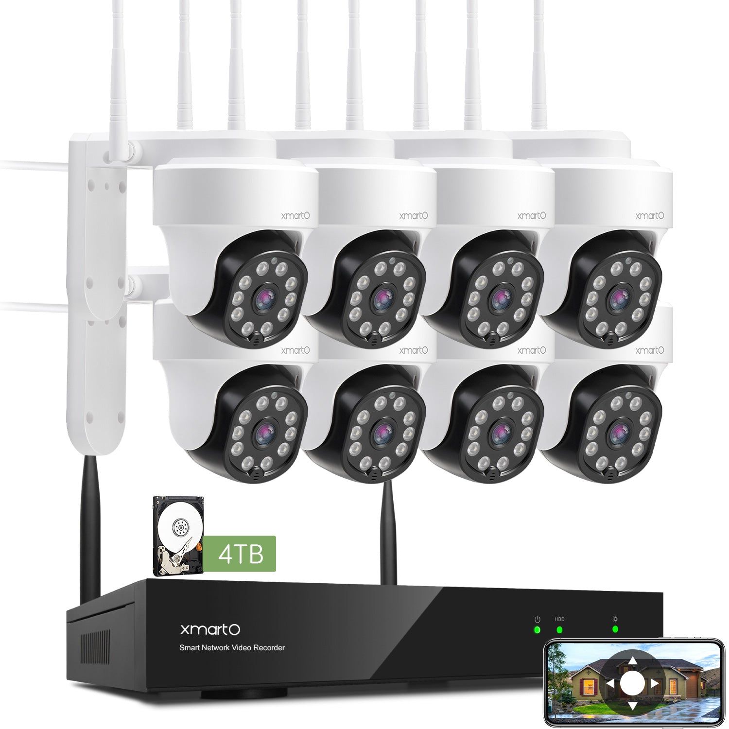 Auto Tracking Xmarto Security Camera XMARTO Prime 8CH 2K HD